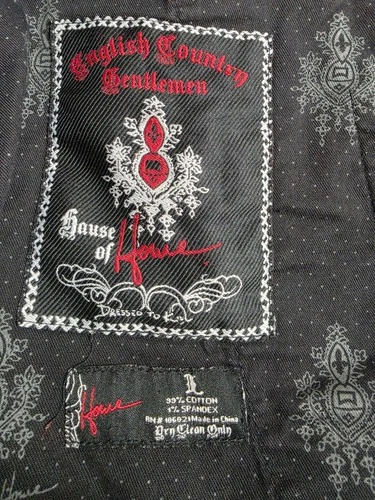 Vintage Hause of Howe English Country Jacket Black Y2K Buckle Gothic Rock Grunge image 4