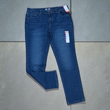 Wonder Nation Mid-Rise Skinny Youth Size 16 Plus Dark Indigo Blue Denim Jeans