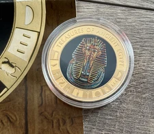 Cook Islands Coin Treasures of Ancient Egypt King Tutankhamun Limited To 9500 