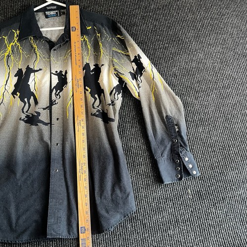 Brooks & Dunn Panhandle Slim Western Snap Shirt L Lightning Cowboy Rodeo Vintage - Bild 9 von 11