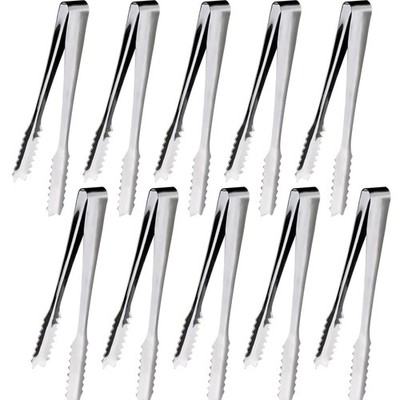 Eiszange Set 10 Stück Edelstahl für Hochzeit Party Buffet Grill Kuchen Zubehör