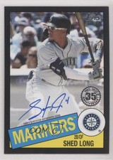 2020 Update 1985 Topps Baseball Black 146/199 Shed Long #85BA-SL Auto 0ou2