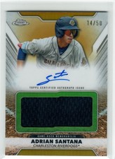 2025 Topps Pro Debut Adrian Santana Pro Debut Jumbo Relic Auto Gold /50