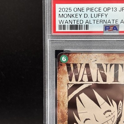 PSA 10 Luffy OP13-118 SEC Wanted SP Alt Art Carrying on His Will