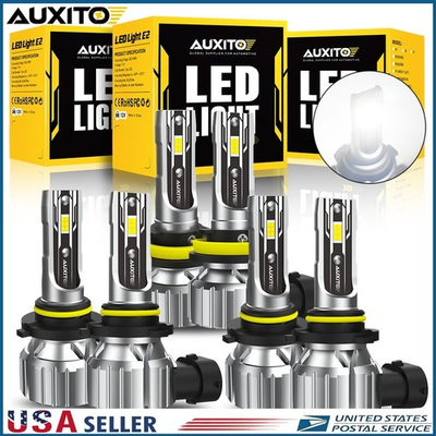 #ad #ad AUXITO Combo 90059006H11 LED Headlight High Low Beam Fog Light White 180000LM $47.49