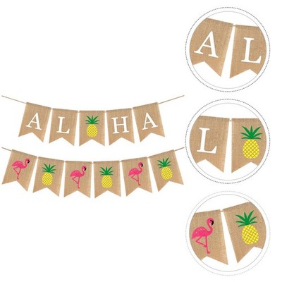 2pcs aloha hawaiian themenbezogene Banner Party dekorative Banner Banner
