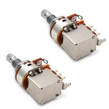 2Pack 500K ohm Electric Guitar Bass Lift 18MM Tone Volume Switch B500K Pots