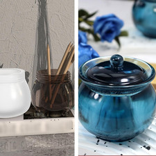 2 PCS Silicone Jars Molds with Lids Pudding Jar Resin Molds Extra Large Candy...