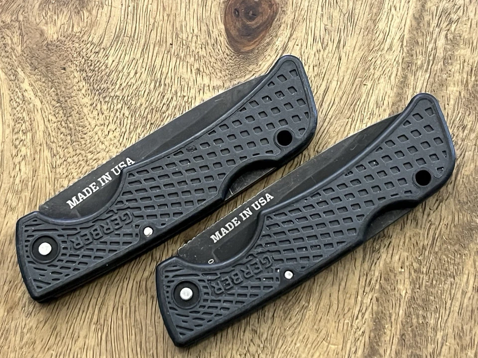 Gerber US1 Pocket Knife Lockback Plain Blade USA (Lot Of 2) - Image 2 of 4
