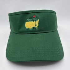 VINTAGE Masters Visor Hat Cap Strapback Green American Needle USA Made Low Rider