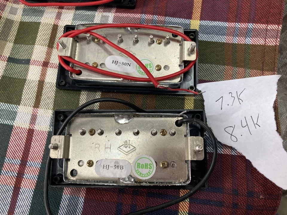 Juego de pastillas cromadas Hagstrom HJ-50 Jazz Archtop Humbucker de una guitarra HJ-500 Foto 3 de 3