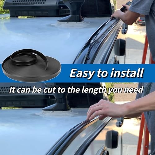 7/8" RV Vinyl Trim Molding Insert, RV Screw Cover Trim, 100FT - 7/8" Wide Black - Bild 4 von 6