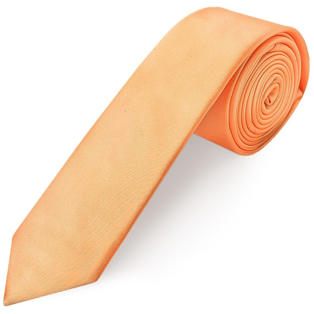 Plain Peach Satin Boys Tie Wedding Tie Kids Tie Prom Tie Skinny Children's Tie