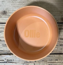 OLLIE Orange Dog Food Bowl - NEW