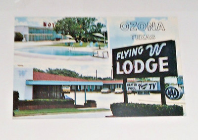 Postcard Flying W Lodge Ozona Texas Vintage USA BULK SHIPPING
