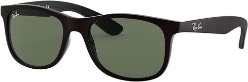 Ray-Ban Junior RJ9062S Child Square Sunglasses - Green lens/Matte Black Frame