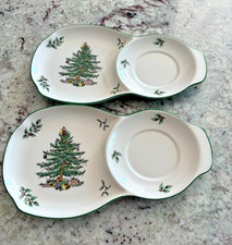 Spode Christmas Tree Tea Service Plates NO Cups 12" circa 1938