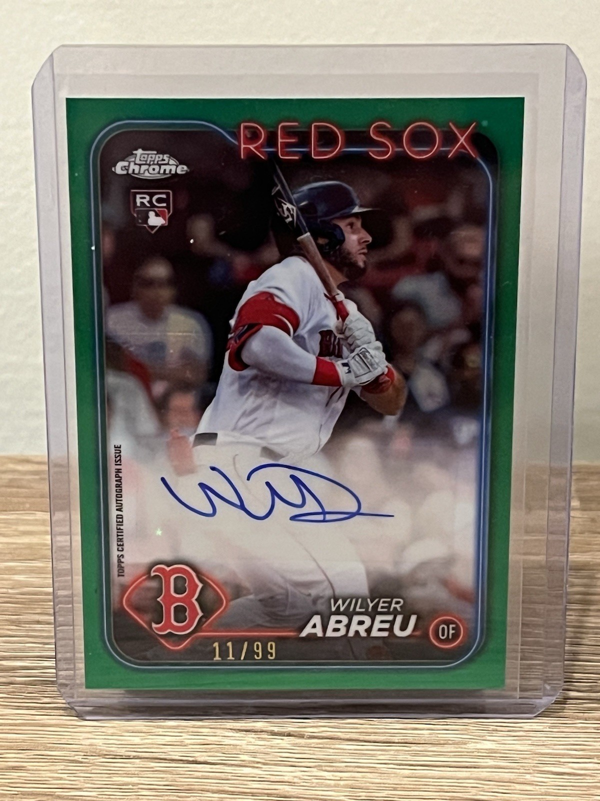 Wilyer Abreu 2024 Topps Chrome Update #AC-WA Autographs - Green 