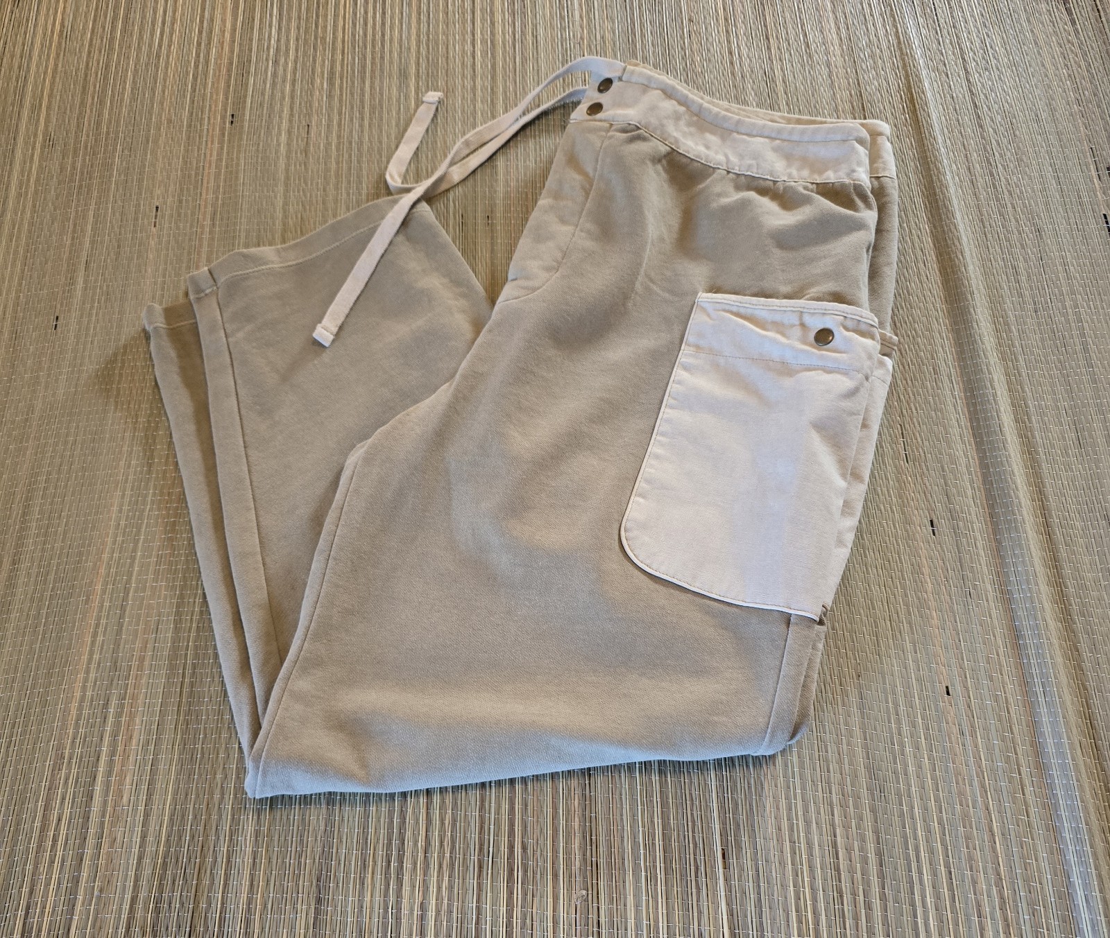 Universal Thread Button Fly Knit Cargo Pants Sage… - image 9