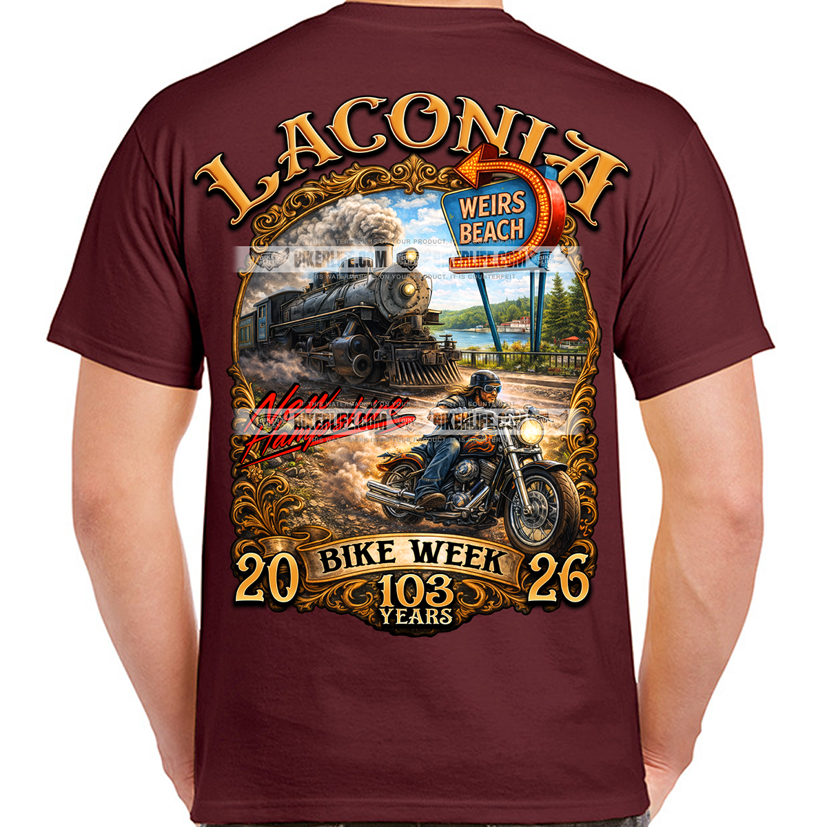 80s LACONIA MOTORCYCLE WEEK Tシャツ USA製 XL T-Shirt 2026 Laconia Motorcycle Week Train Race No Harley | eBay