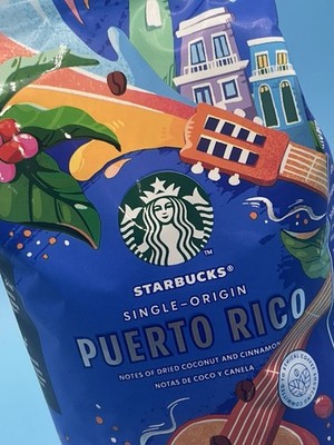 [新品・希少]　スタバ プエルトリコ limited 250g 8.8oz coffee bean whole Blend Rico Puerto Starbucks NYエデゥケーション付き コーヒー コーヒー