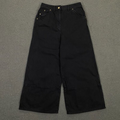 Jacquemus Jeans Womens 28 Black La Riviera Wide Leg Crop Denim