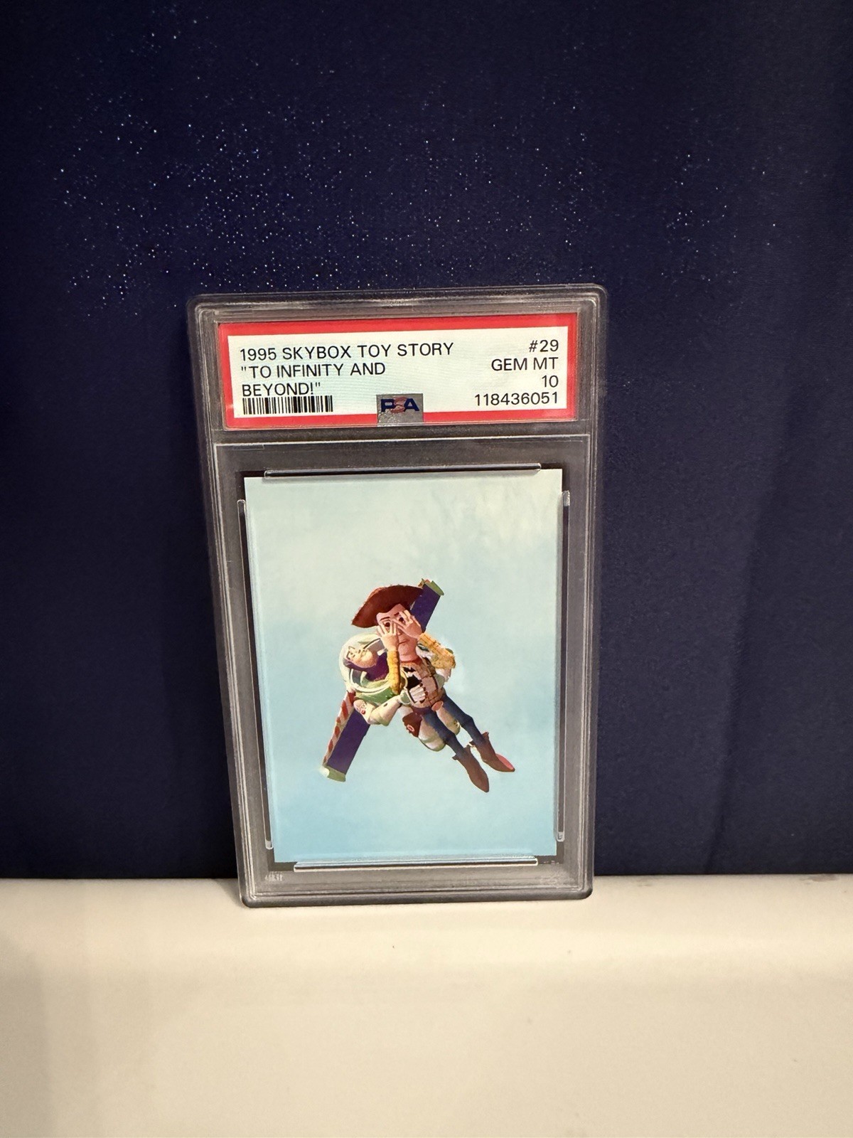 1995 Skybox Toy Story “To Infinity And Beyond!” Woody & Buzz #29 GEM MINT PSA 10