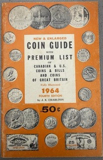 1964 Charlton Coin Guide Canadian US Great Britain Book PREMIUM LIST 4th Ed