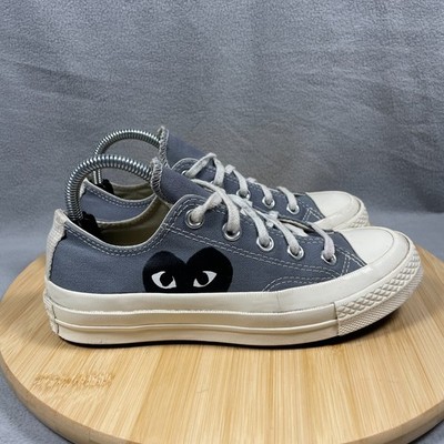 Converse Comme des Garcons Womens Size 5 CDG PLAY x Chuck 70 Low Grey 171849C