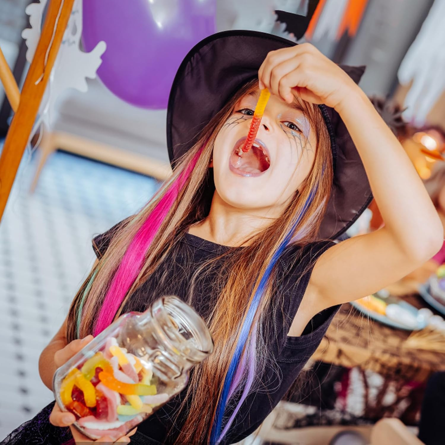 4Pc Gummy Worm Molds | Silicone Candy Molds for Kids Fruit Snacks & Gummies