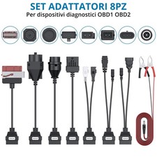 Set Cavi Diagnostici Universale Obd1 OBD2 8 Pezzi Cavo Prolunga Auto - Miniatura 3