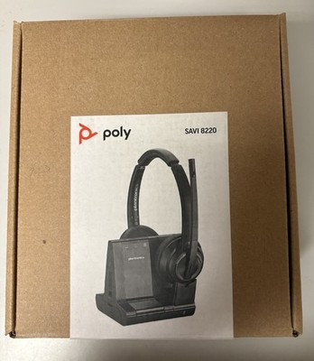 plantronics POLY SAVI OFFICE HEADSET 8220 Stereo schwarz wie neu mit Ladestation