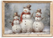 JarThenaAMCS Winter Christmas Canvas Wall Art Prints Vintage Snowman... 