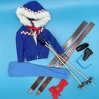 Vintage Barbie Ski Queen #948 1960s Complete Set Retro Outfit Jacket Skis