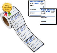 Car Oil Change Stickers 300 Pcs Windshield Next Service Due Vinyl Removable 2x2