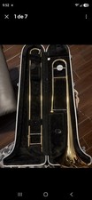 Yamaha Bb Tenor Slide Trombone Gold Color Brass Instrument w/ Hard Case
