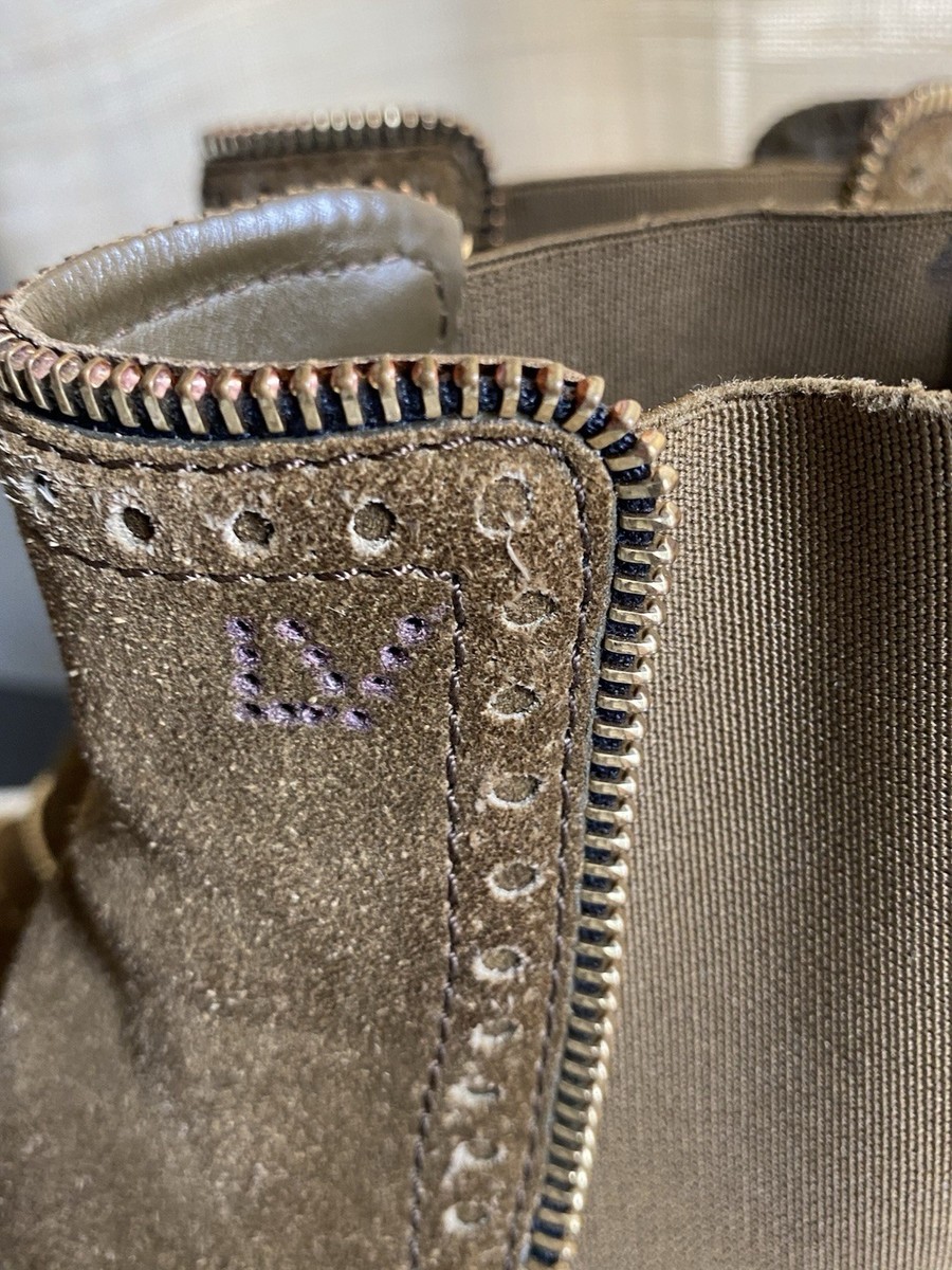 Louis Vuitton Brown Suede leather ankle Boots 36-6 cowboy western Chelsea flat LOUIS VUITTON Brown Suede BOOTS Ankle 36-6 riding western  main image 4
