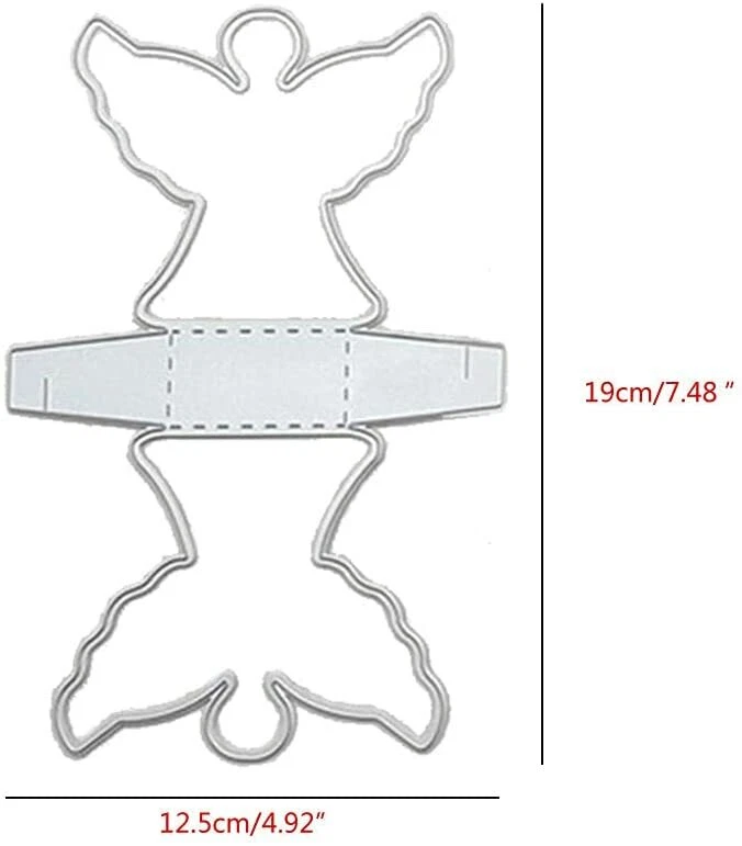 Stanzschablone Weihnachten Engel Flügel Box Hochzeit Oster Geburtstag Karte DIY - Bild 4 von 4