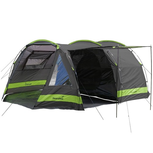 Kambo 4 - Tente Tunnel familiale - 4 Personnes - 420 x 275 cm Anthracite/Vert