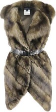 Dennis Basso Belted Sable Fur Gilet Small