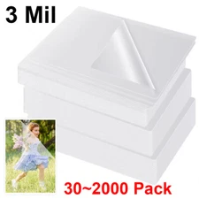 30~2000 Pack 3 Mil Thermal Laminating Pouches Clear Letter Size Laminator Sheets