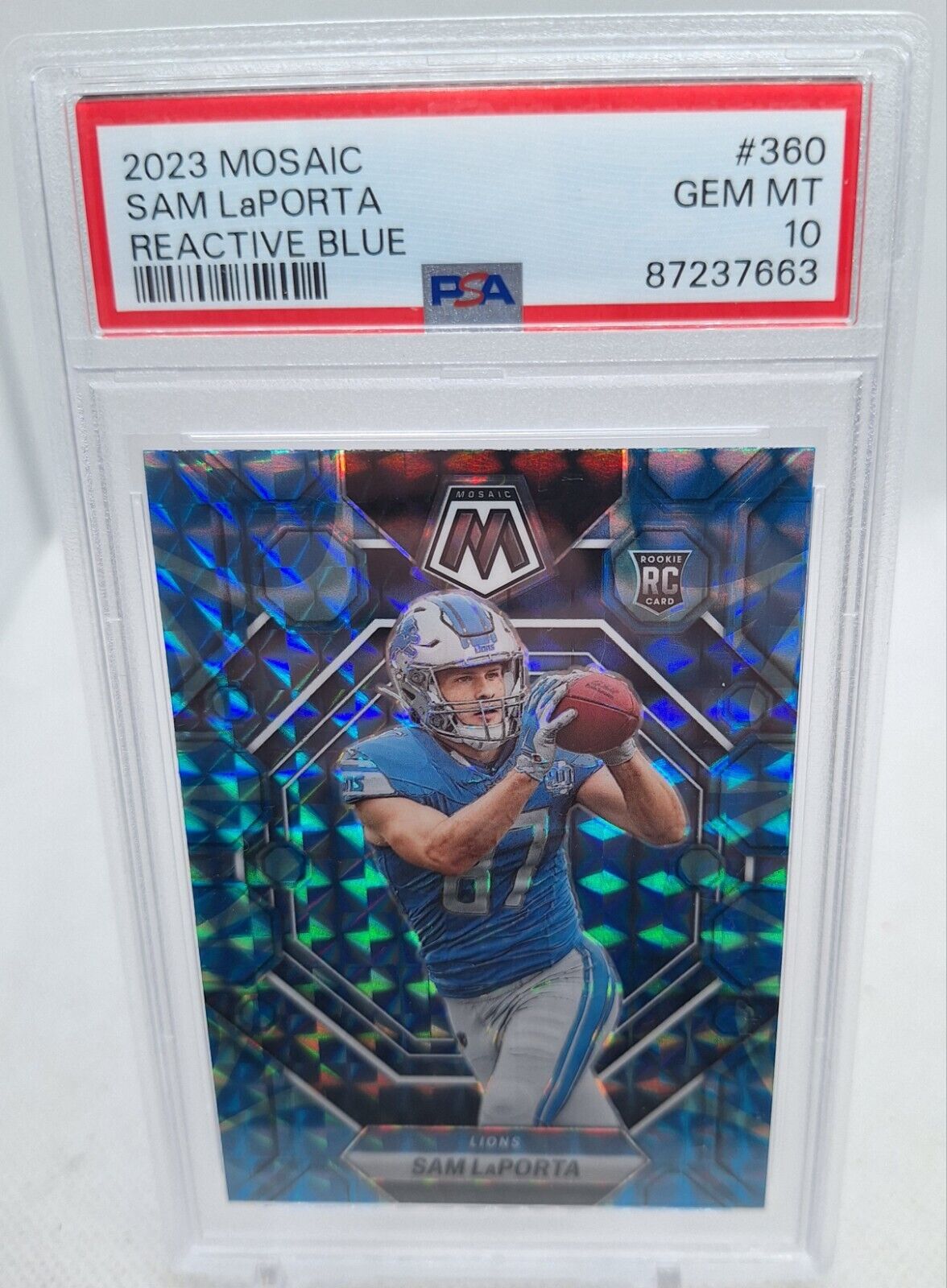 Sam LaPorta 2023 Mosaic #360 Reactive Blue Price Guide Sam LaPorta 2023 Mosaic #360 Reactive Blue Price Guide