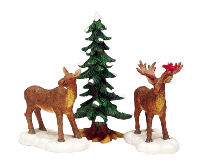 LEMAX 32725 ''Mr. and Mrs. Moose''  NEU Weihnachtsdorf Winterdorf Modellbau