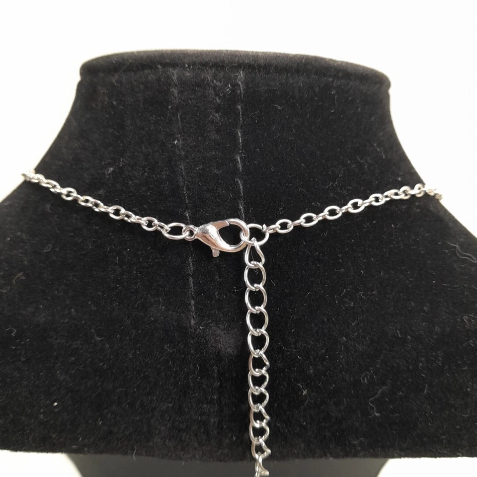 Collar colgante de vidrio dueño de perro especial amistad pie pata estampado 18" Foto 3 de 4