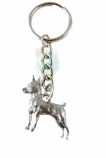 Miniature Pinscher Keychain Pewter