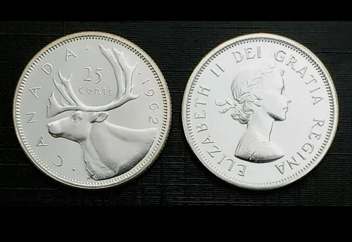1962 Canada 25 Cents — photo from the most recent tracked eBay sale