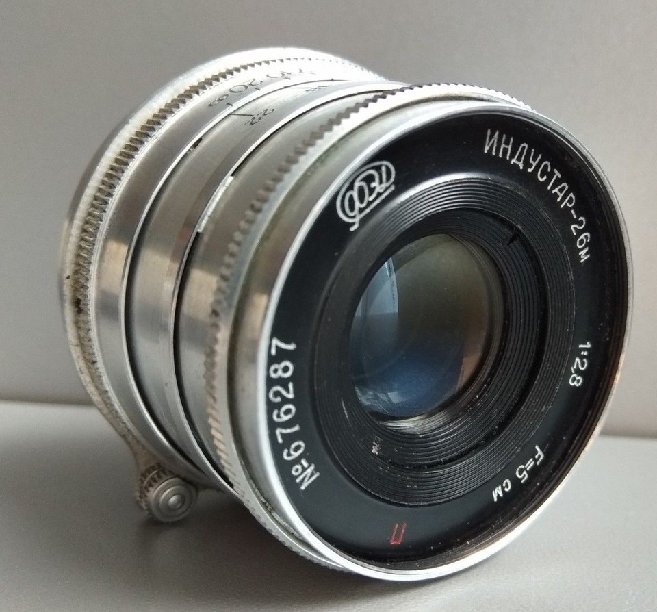 Objectif Vintage Industar 26M F=5cm 1:2,8 Pour Leica/FED - Bon état