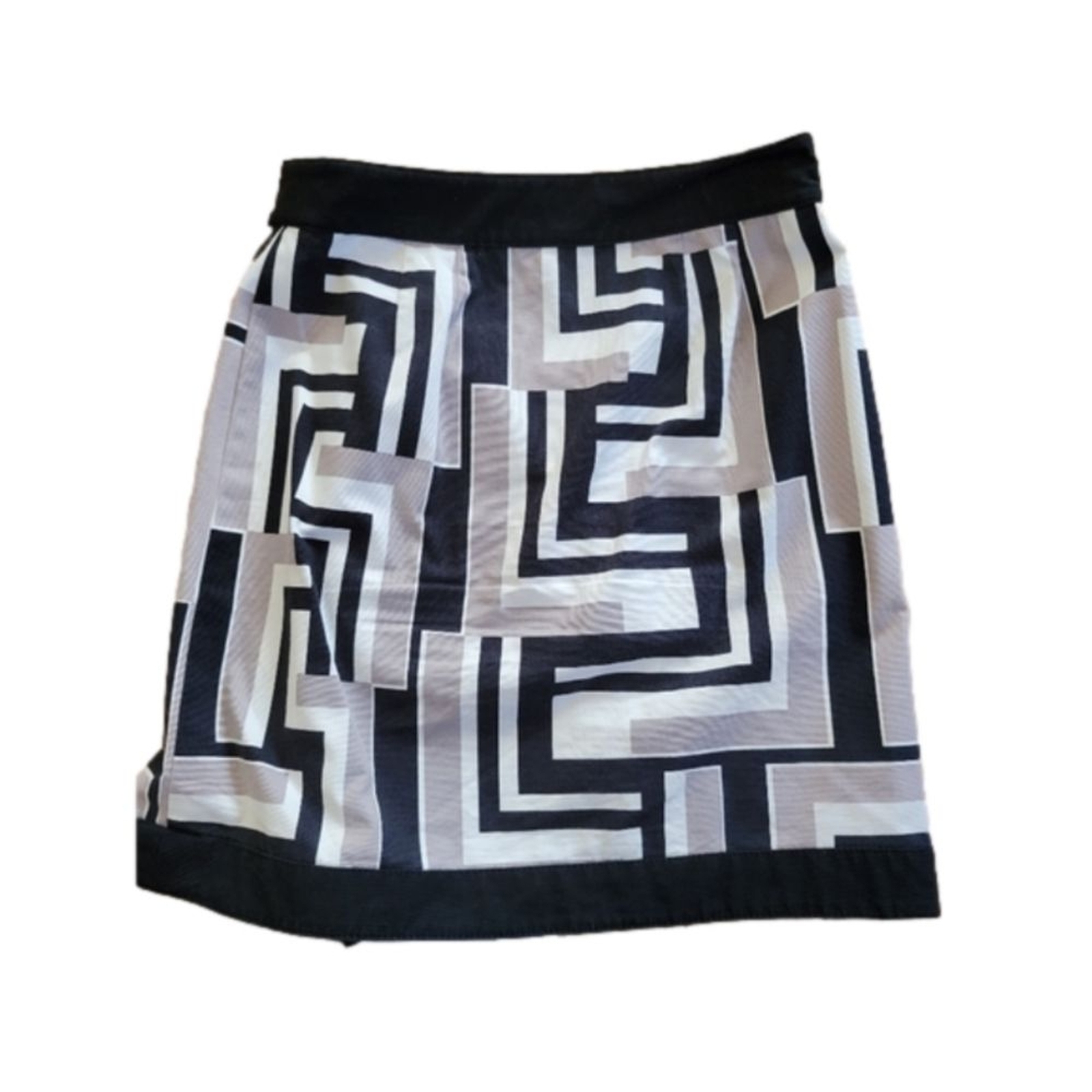 Ann Taylor Geometric Patterned Wrap Buttoned Mini… - image 3