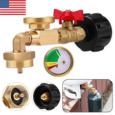Propane Refill Adapter w/ON-Off Valve and Gau...