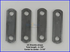 (4) Trailer Shackle Straps - 3-1/8" Hole Center 9/16" Hole - Dexter, Rockwell
